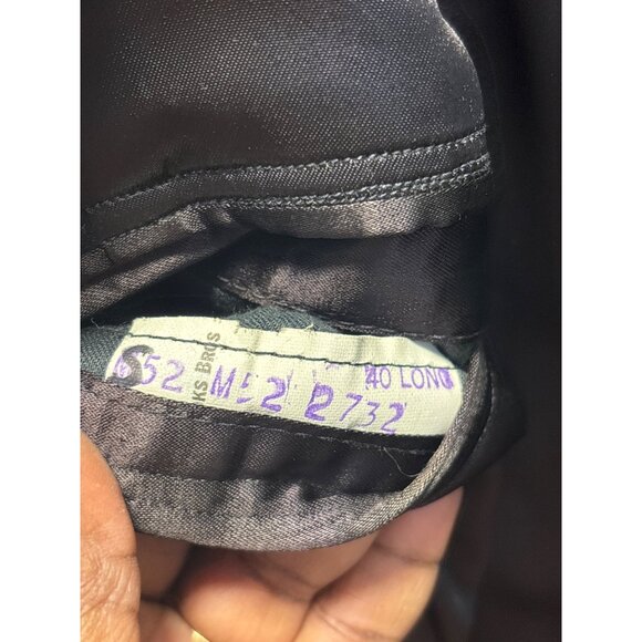 Brooks Brothers 346  Mens Long Coat With Velvet Collar Size 46 - Picture 11 of 11